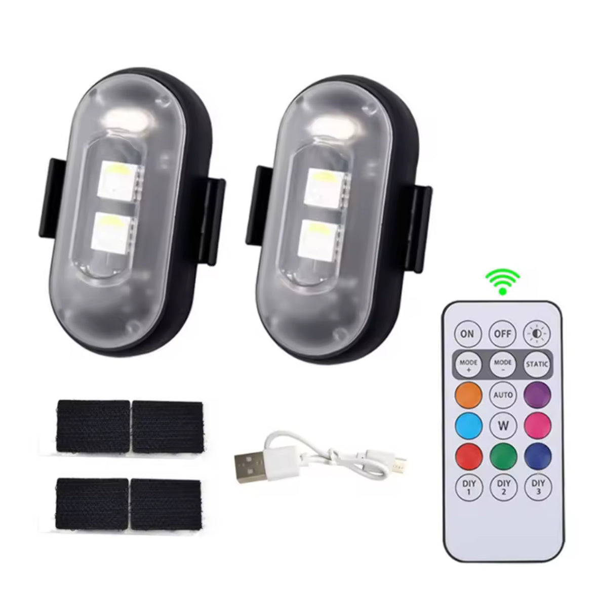 RECHARGEABLE VELCRO ROCKLIGHTS/STROBE LIGHTS